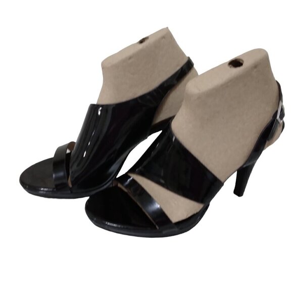 Andrew Geller | "Theola" Heeled Sandals Black Patent | Size 8 - Picture 2 of 12